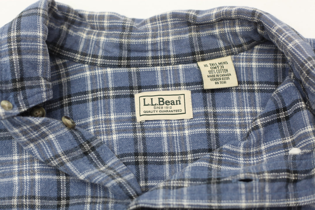 Mens L.L Bean Plaid Flannel Shirt