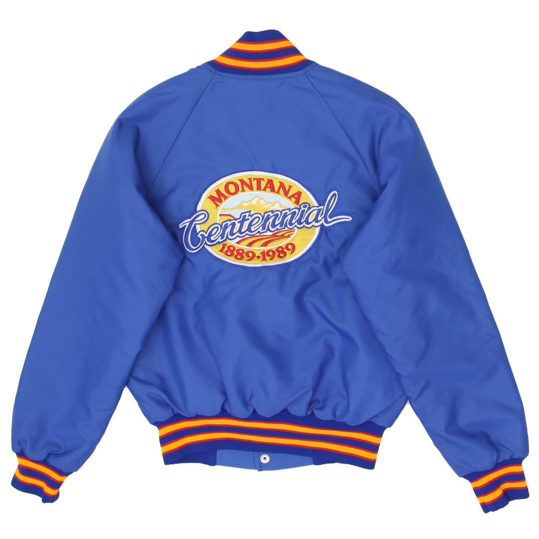 Montana Centennial 1889-1989 Blue Bomber Varsity Jacket