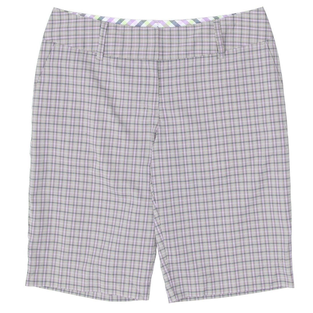Ladies Adidas Logo Checkered Golf Shorts