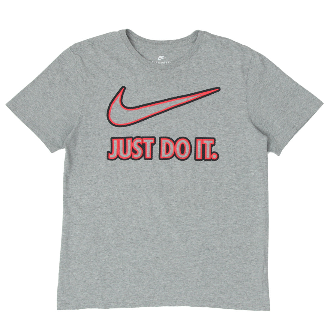 Mens Athletic Cut Nike Logo Gray T-Shirt