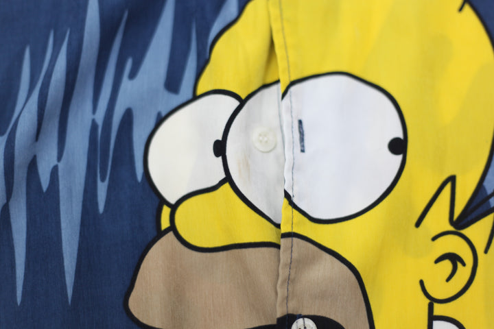 2002 Vintage The Simpson All Over Print Button Up