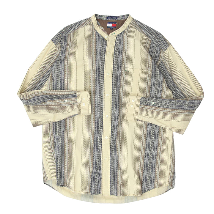 Vintage Tommy Hilfiger Chinese Collar Stripe Shirt