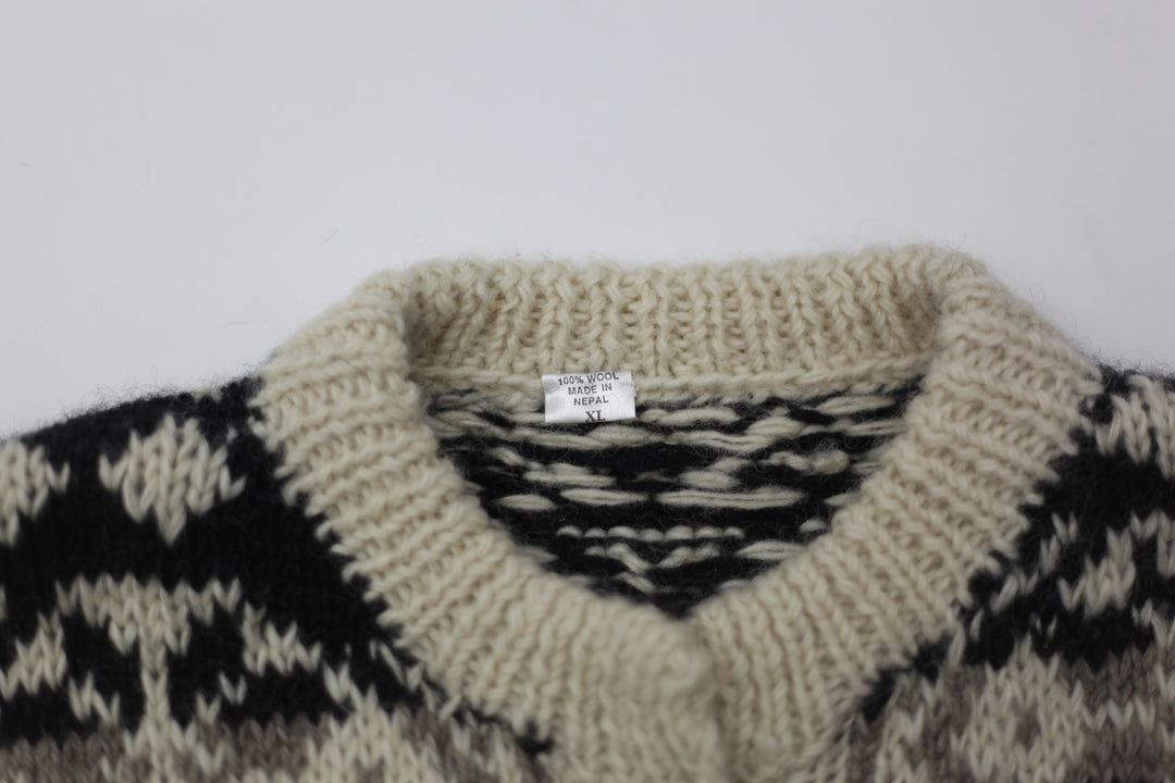 Vintage Woolen Knitted Sweater Cardigan