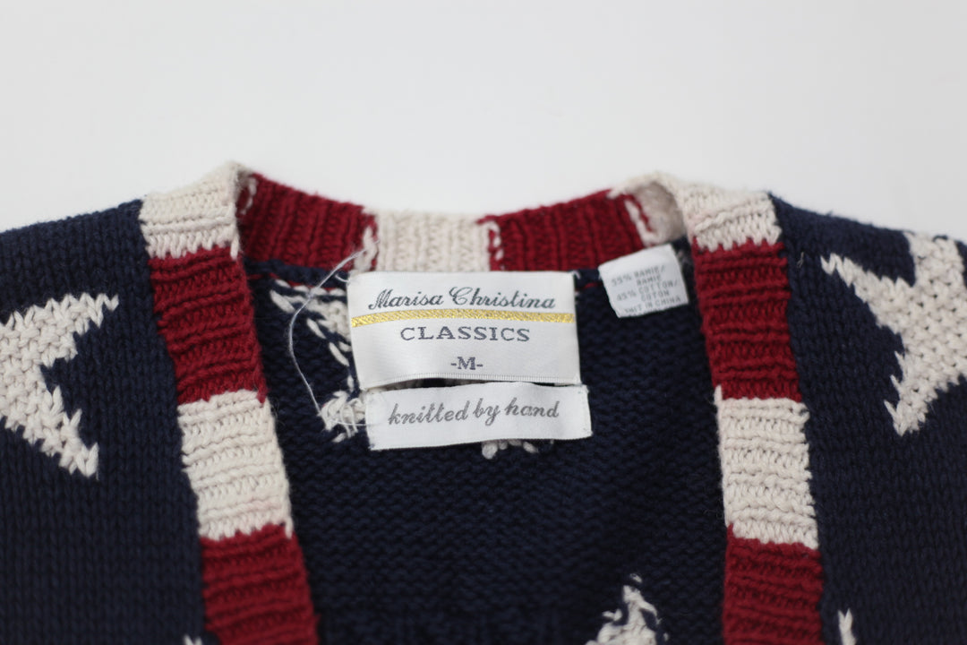 Vintage Stars Knitted Sweater Vest Ladies
