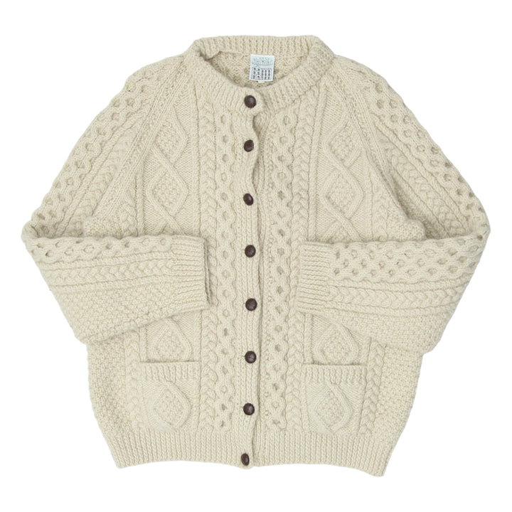 Vintage Blarney Woolen Mills Cable Knit Sweater Cardigan Ladies