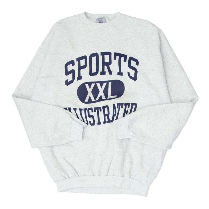 Vintage Logo 7 Sports Illustrated Crewneck Sweatshirt Gray Made in USA