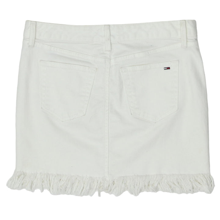 Y2K Tommy Hilfiger White Denim Mini Skirt