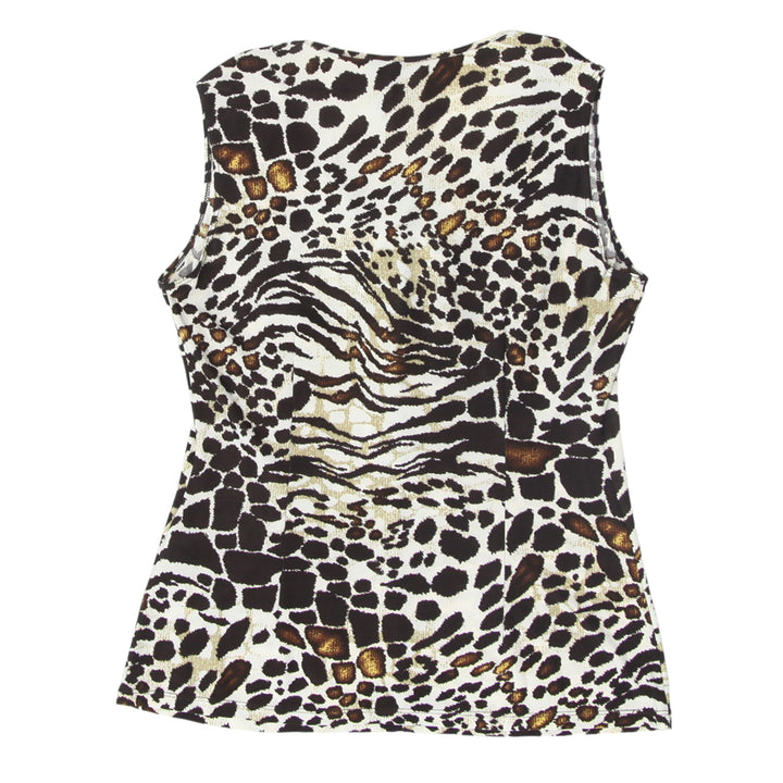 Ladies Milano Printed Sleeveless Ruffled Top