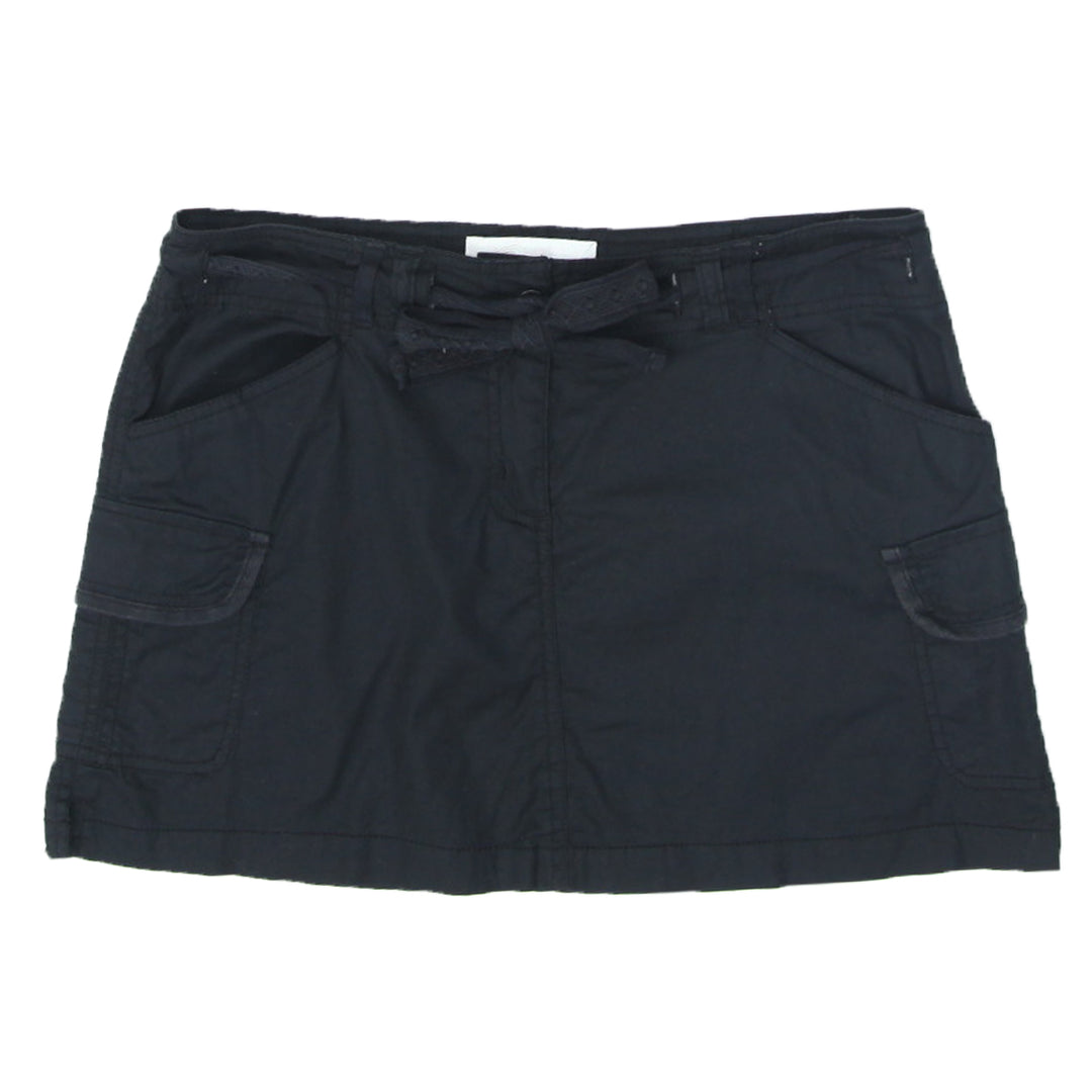 Y2K Cargo Black Mini Skirt