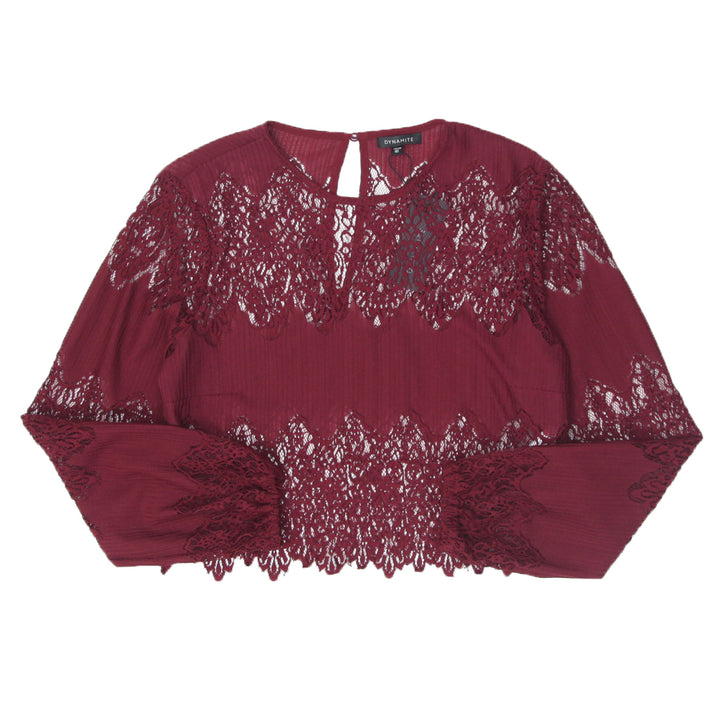 Ladies Long Sleeve Lace Top