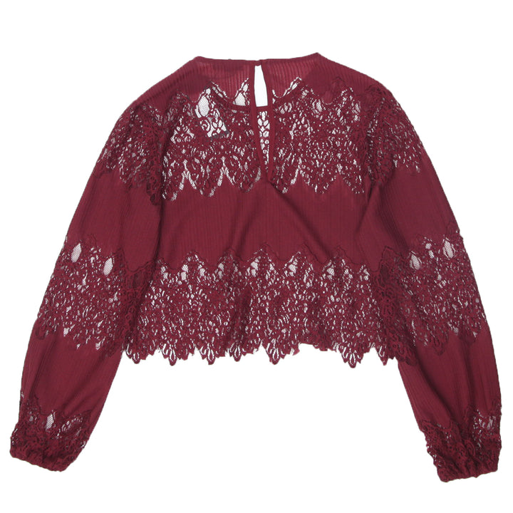 Ladies Long Sleeve Lace Top