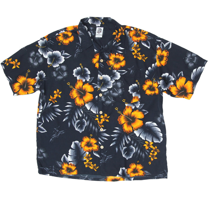 Mens Kenington Hibiscus Print Hawaiian Shirt