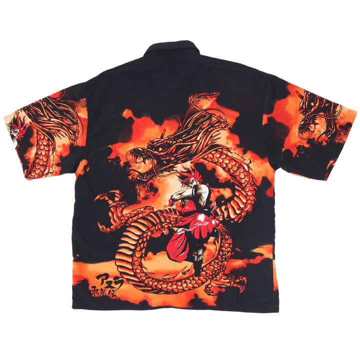 Mens Meca Sport Dragon Flaming AOP Anime Shirt