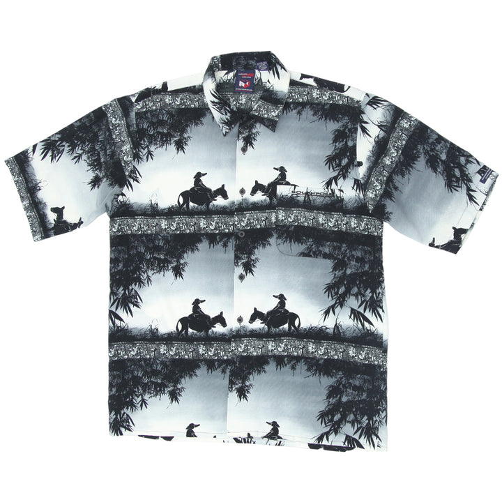 Mens Southpole Black & White All Over Print Shirt