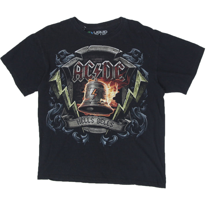 Mens Liquid Blue AC DC Hells Bells T-Shirt