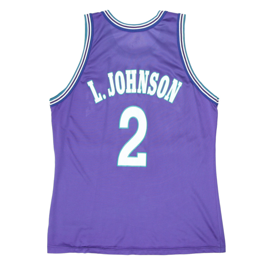 Vintage Champion NBA Charlotte Hornets L.Johnson Basketball Jersey