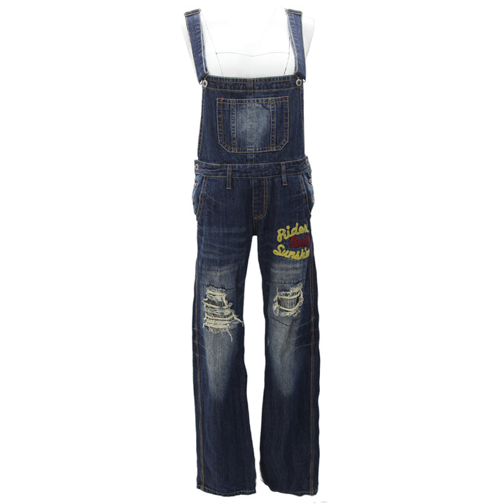 Y2K Copper Smith Ripped Denim Overall