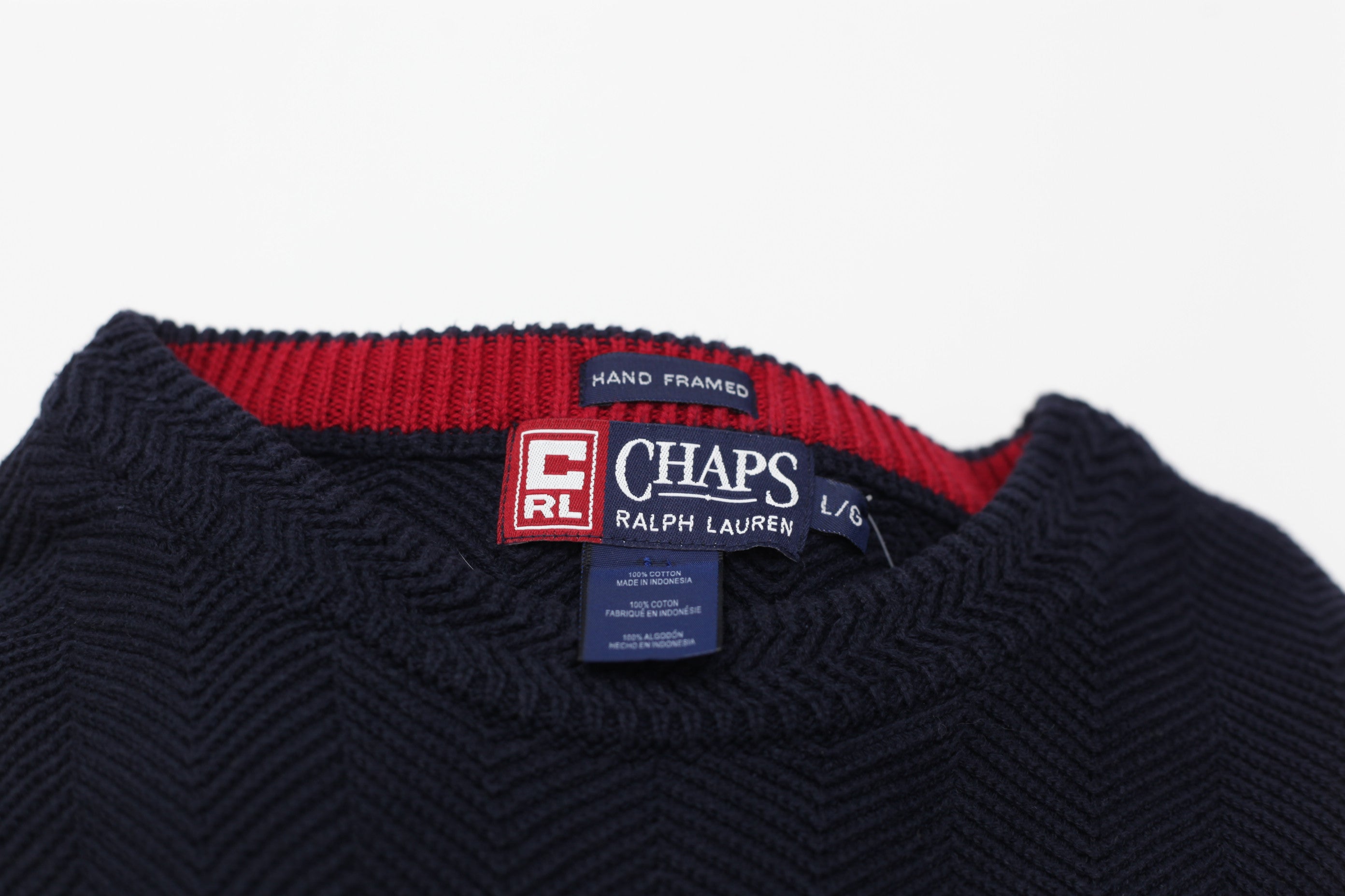 Vintage Chaps Ralph Lauren Hand Framed Sweater Fashion Rerun Vintage
