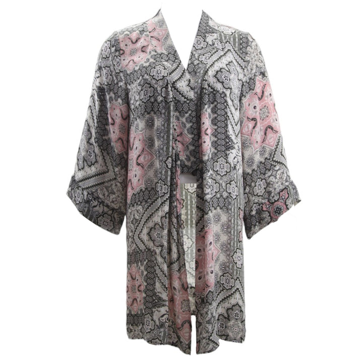 Ladies Tahari Printed Open Cardigan