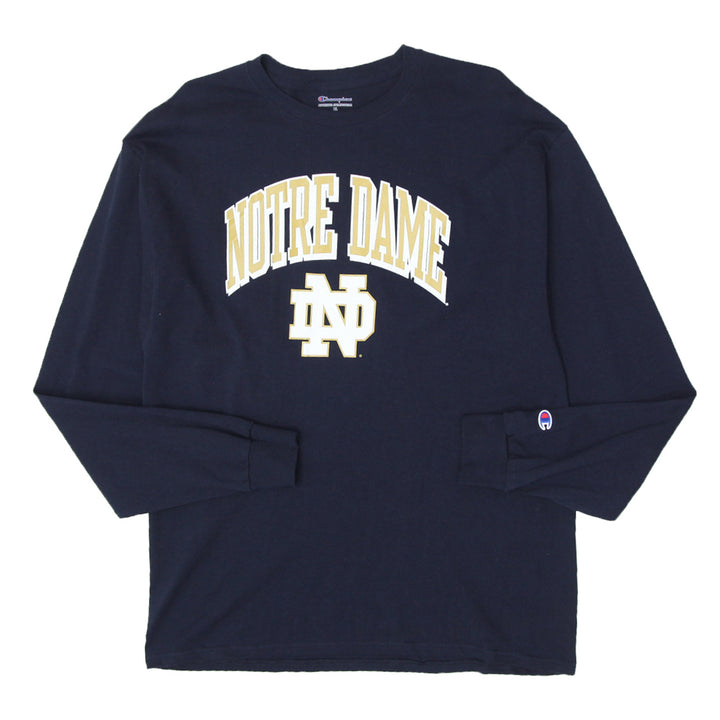 Mens Champion Notre Dame Long Sleeve T-Shirt