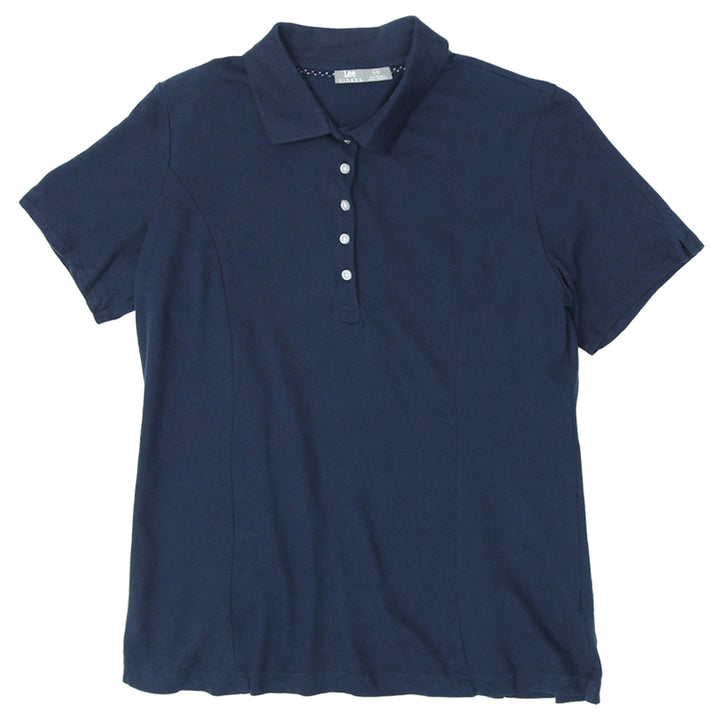 Ladies Lee Riders Navy Polo T-Shirt