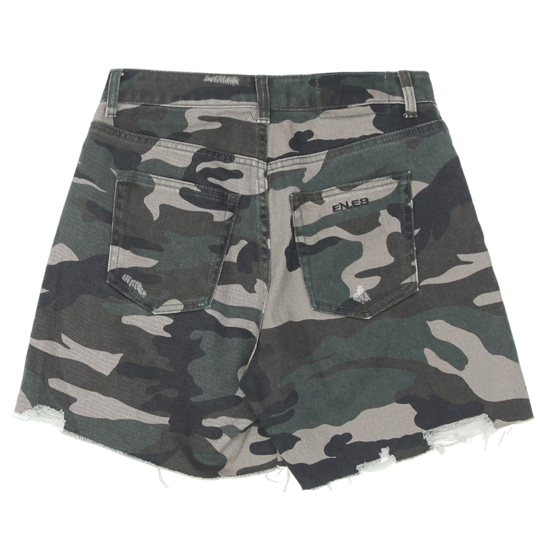 Ladies En.Es Camouflage High Waist Shorts