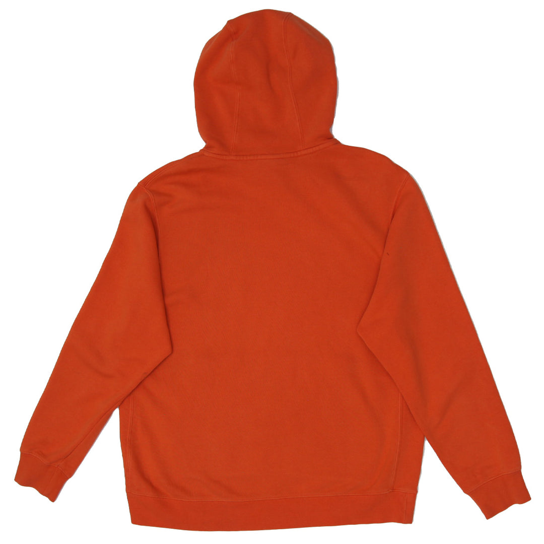 Mens Nike Embroidered Orange Pullover Hoodie