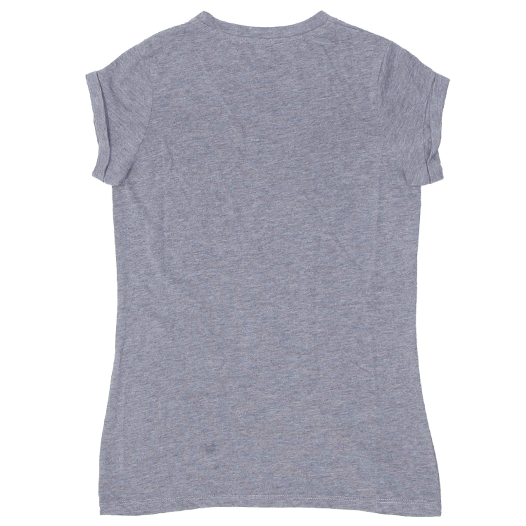 Ladies New York Velvet Felt Print T-Shirt