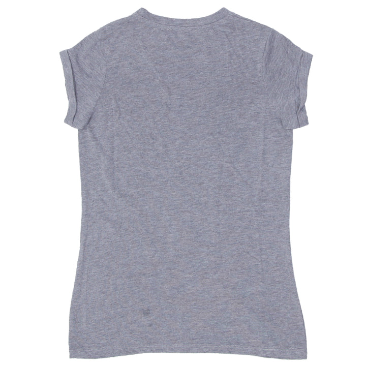 Ladies New York Velvet Felt Print T-Shirt