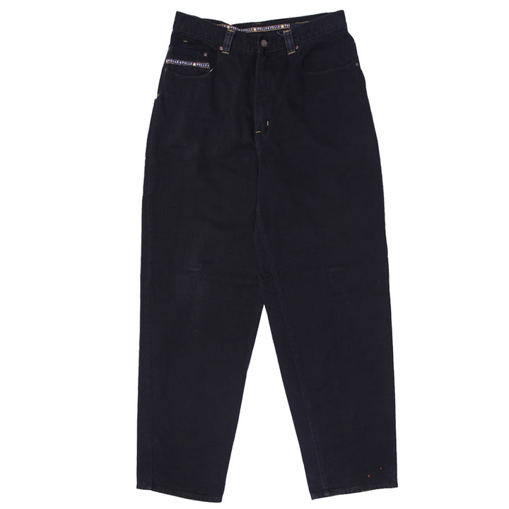 Mens Y2K Pelle Black Baggy Jeans