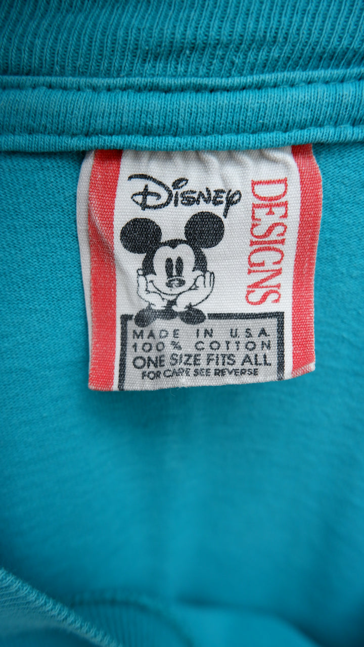Vintage Disney Designs Mickey Emboidered Crewneck T-Shirt Made In USA