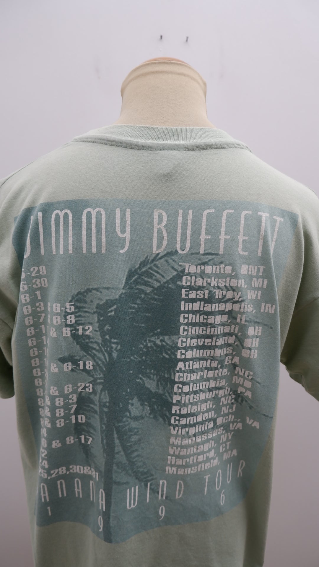 Vintage Anvil Jimmy Buffett 1996 Banana Wind Tour T-Shirt Made In USA