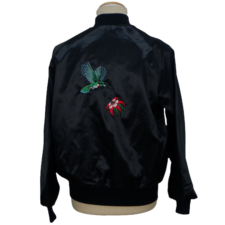 Vintage Westark Hummingbird Embroidered Bomber Jacket Made In USA