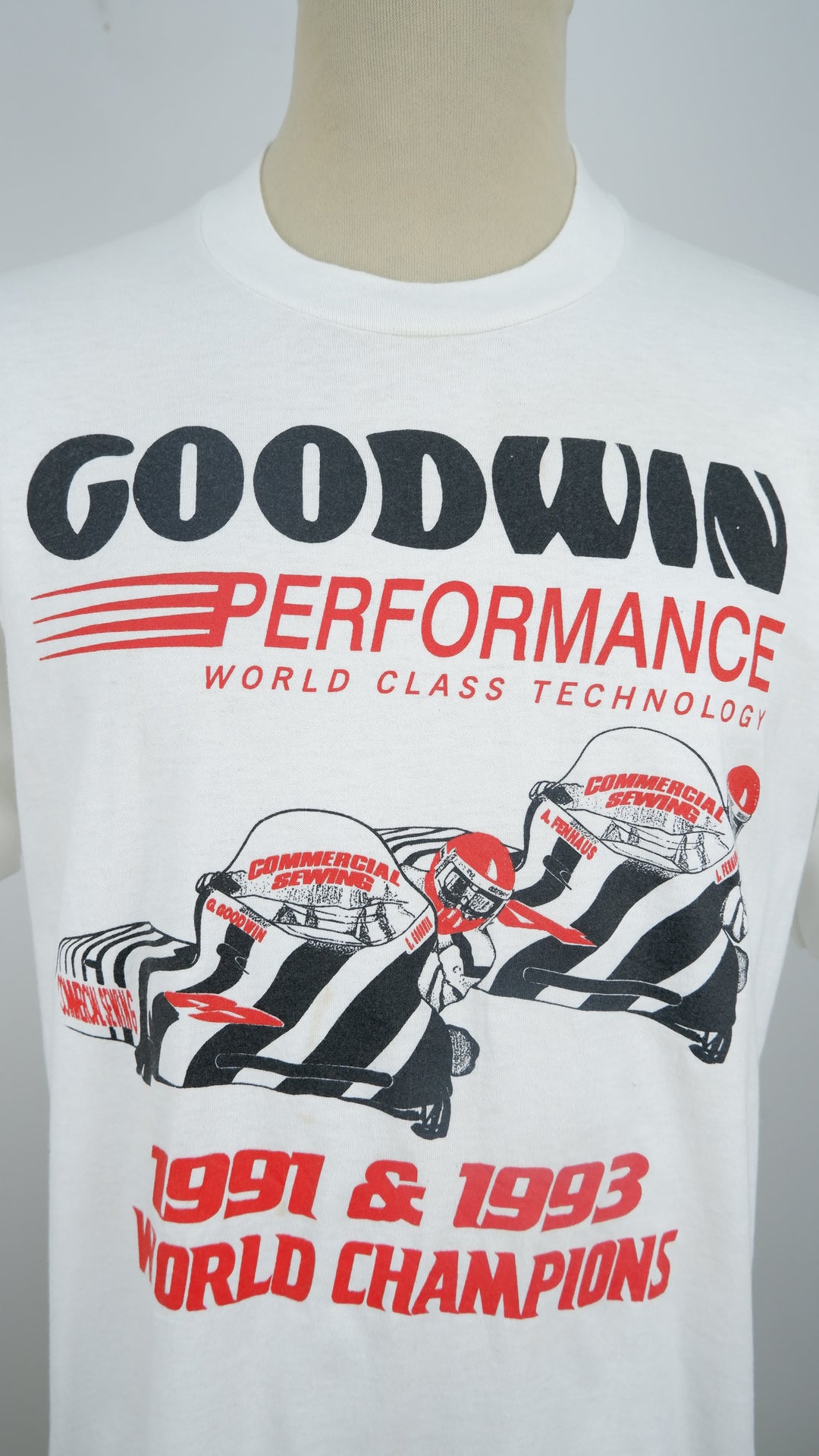 91 & '93 Goodwin Performance World Champions Single Stitch T-Shirt Made in USA