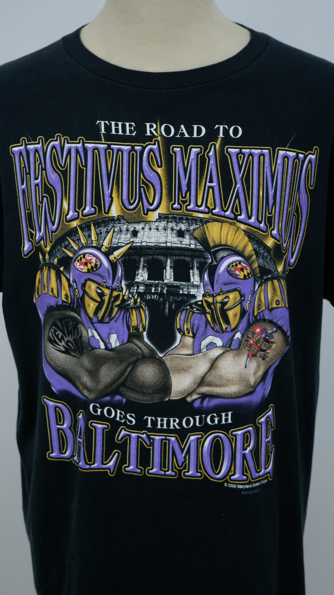 2000 Baltimore Ravens The Road To Festivus Maximus VNTG T-Shirt