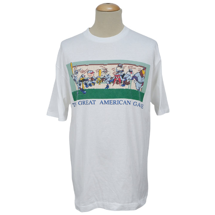 Vintage ACME Clothing 1991 Looney Tunes 'The Great American Game' Single Stitch T-Shirt Made In USA