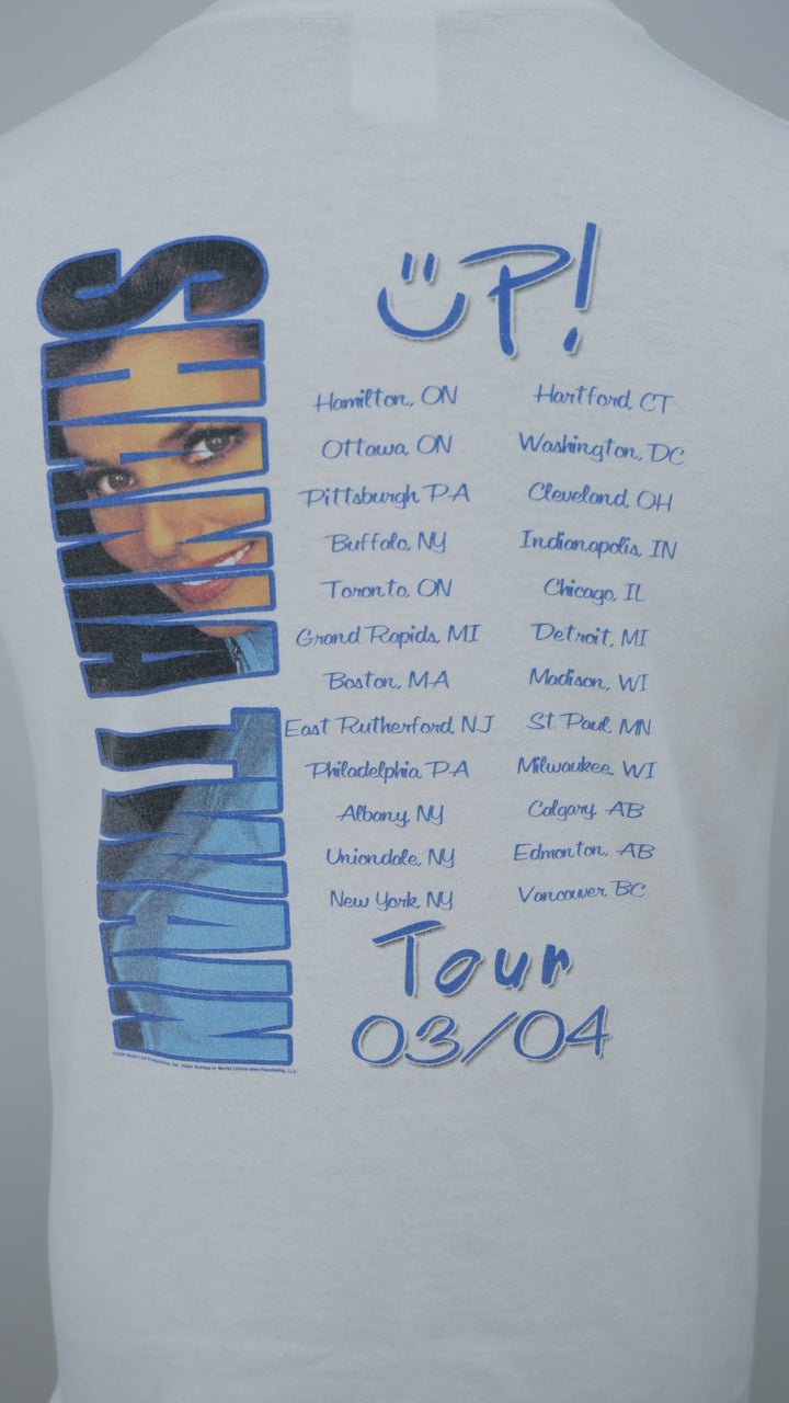Vintage Spice Gear Shania Twain 2003 Up Tour Boys Youth T-Shirt