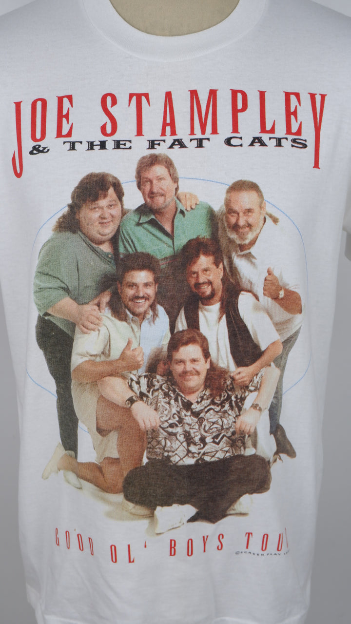 1995 Joe Stampley & The Fat Cats 'Good Ol' Boys Tour VNTG T-Shirt Single Stitch