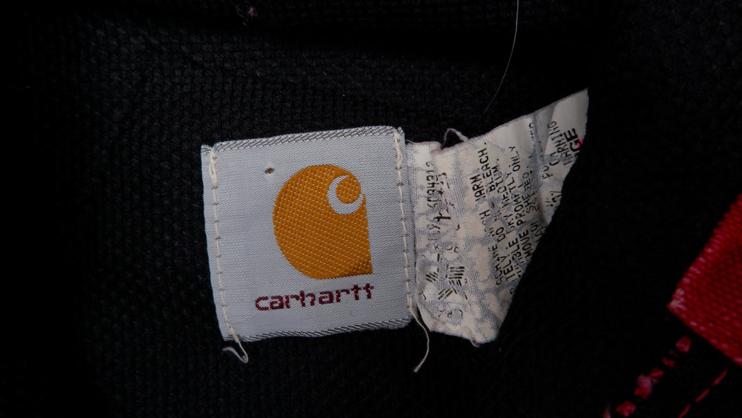 Vintage Carhartt Full Zip Red Hoodie Workwear Jacket