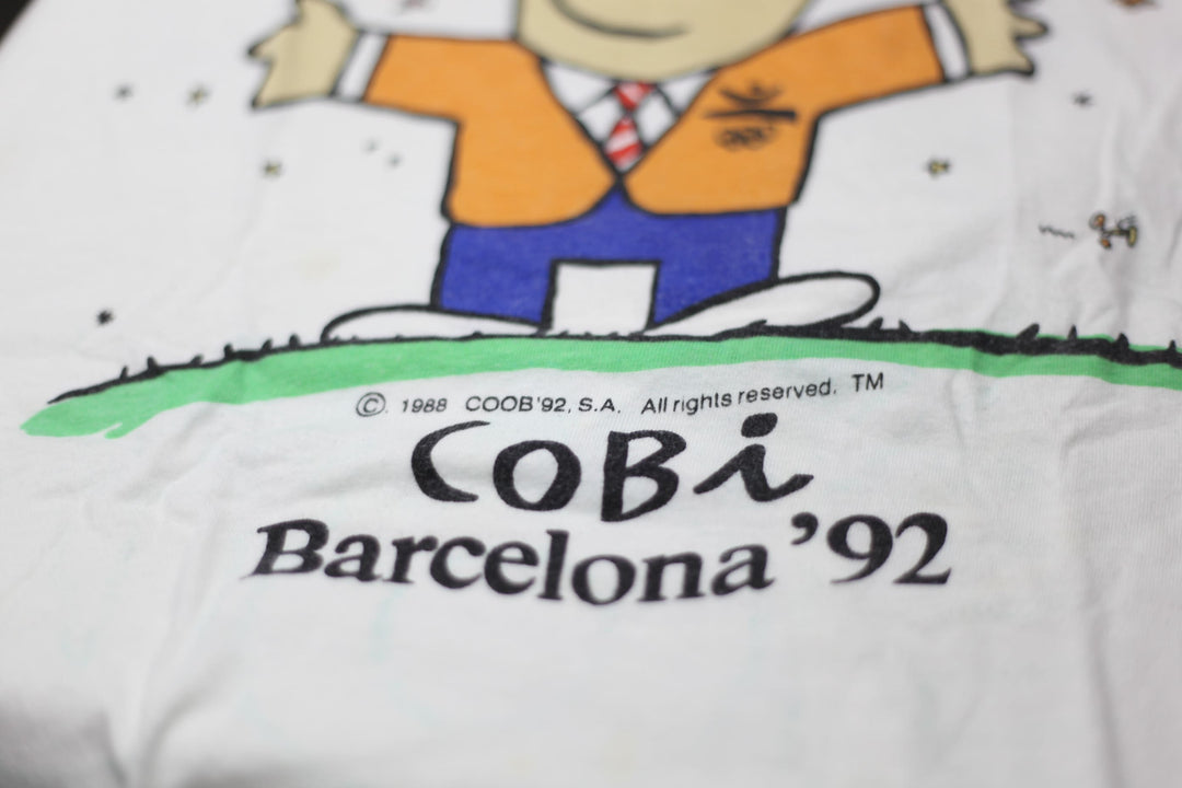 Vintage 1988 COOB Cobi Barcelona 92 Single Stitch T-Shirt