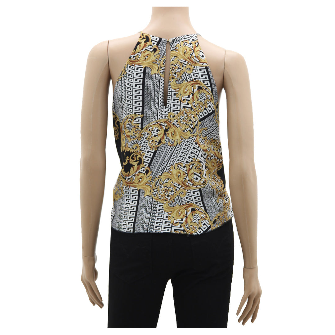 Ladies Sleeveless Tie Front Revamped Top