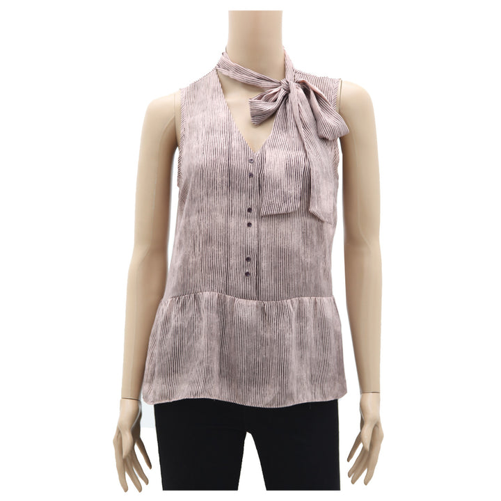 Ladies  RW & Co. Bow Tie Neck Sleeveless Top