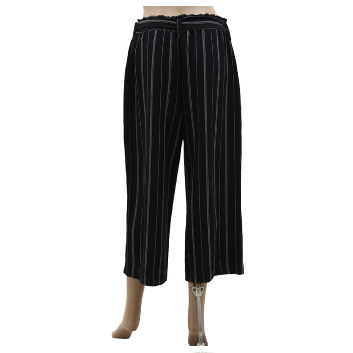 Ladies APT.9 Black Striped Wide Leg Pants