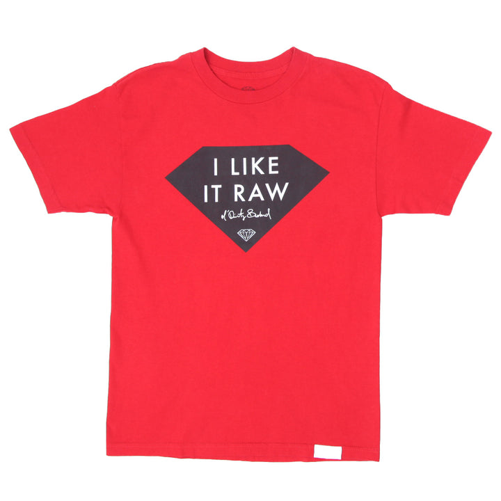 Mens Diamond I Like It Raw Red T-Shirt