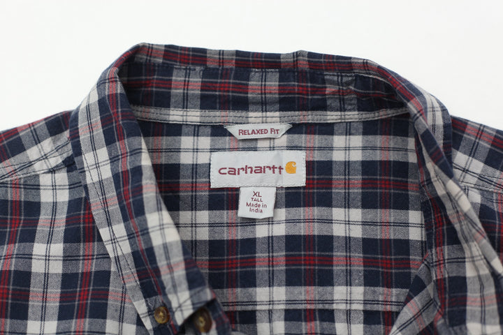 Mens Carhartt Relaxed Fit Long Sleeve Flannel Shirt