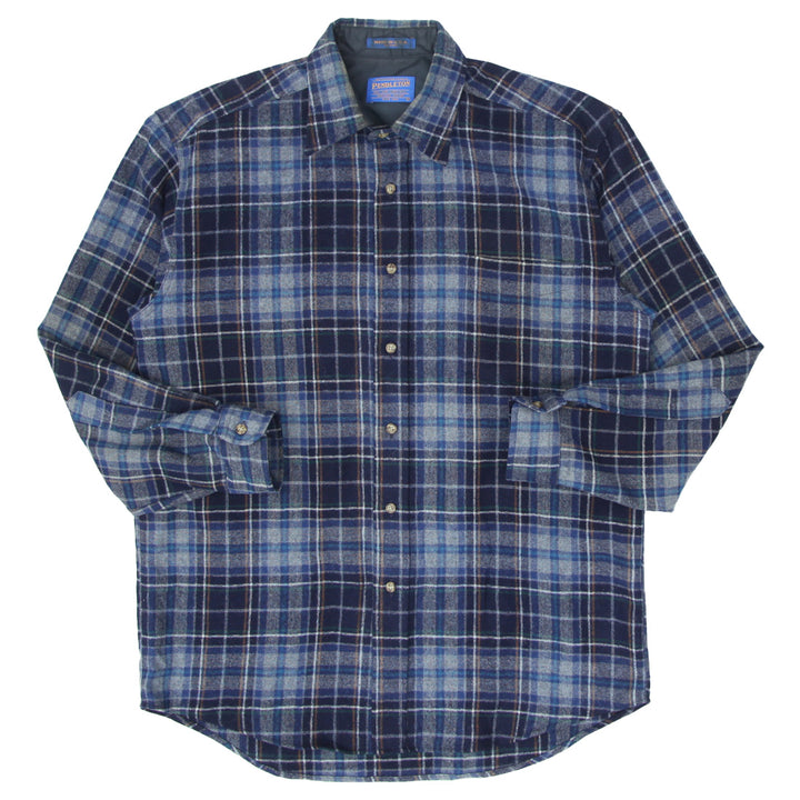 Mens Pendleton Plaid Woolen Long Sleeve Shirt