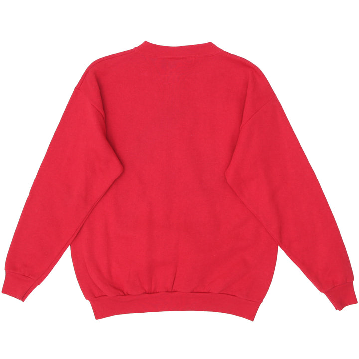 Mens Disney Mickey Made In USA Red Crewneck Sweatshirt