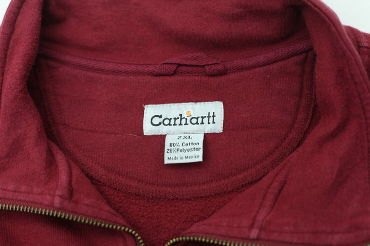 Vintage Carhartt Logo Embroidered 1/4 Zip Pullover Sweatshirt