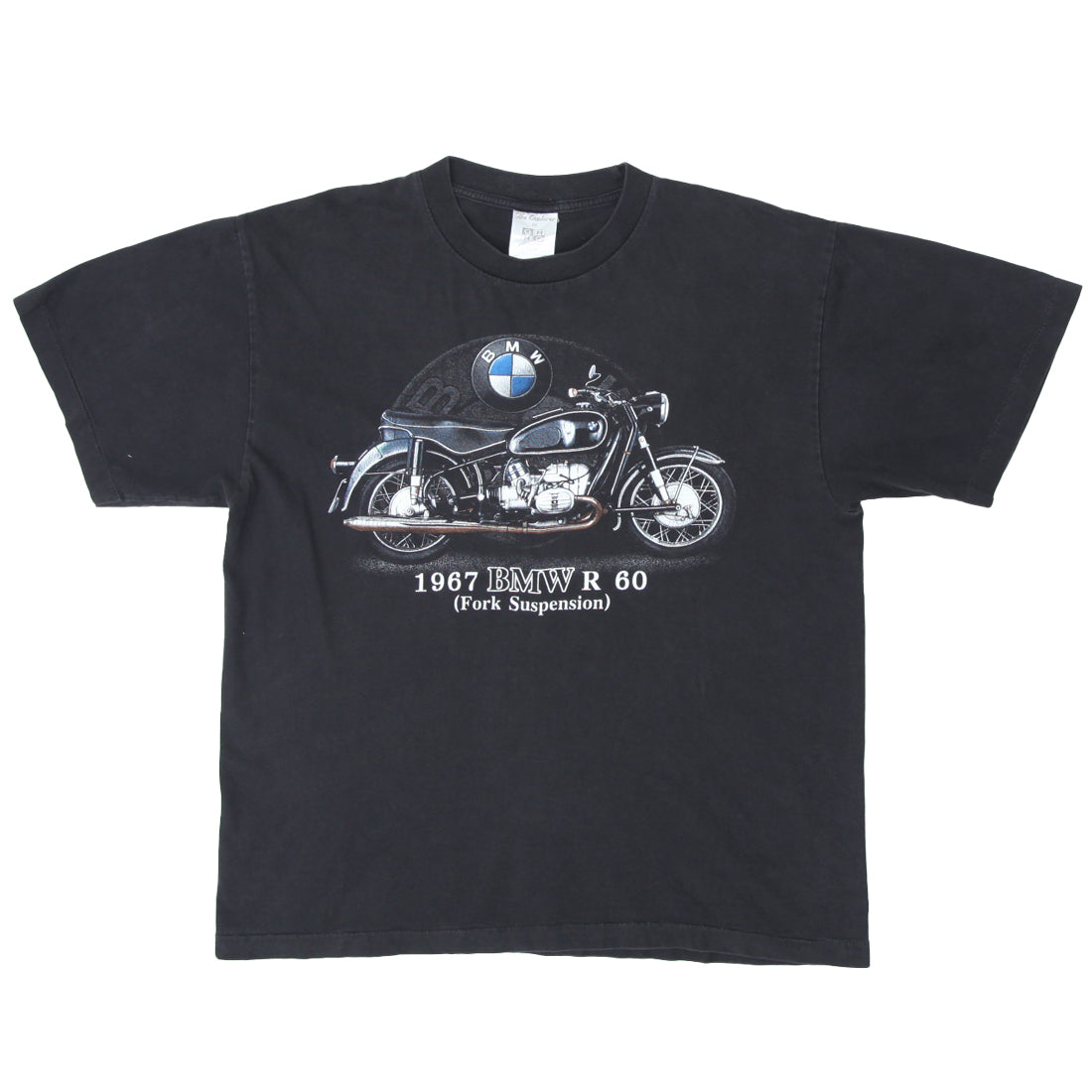 Vintage BMW Motorcycle 1967 R60 Fork Suspension T Shirt S. Stitch Black L