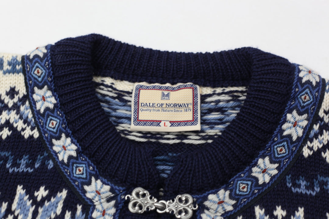 Dale Of Norway Knitted Vintage Ladies Sweater Cardigan